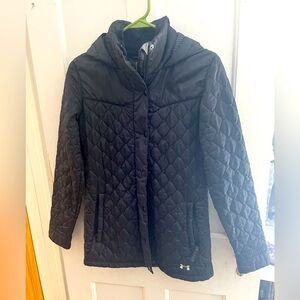 Under Armour Women’s Quilted Jacket with Hood - size XS - Black